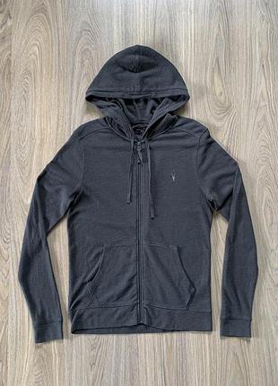 Мужской хлопковый зип худи allsaints