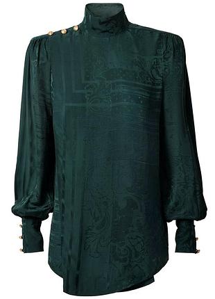 Balmain h&m смарагдова шовкова блуза