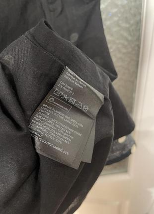 Лляне коротке міні плаття в горох h&m 4