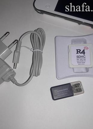 R4 флэш картридж 2025 + зарядка блок питания 220вт для nintendo 3ds 2ds dsi xl new