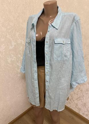 Цей неймовірний льон! лляна сорочка оверсайз  вільна