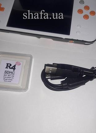 Игра r4 флеш картридж 2025 dual core + usb зарядка кабель для nintendo 3дс 2дс xl dsi new ds lite