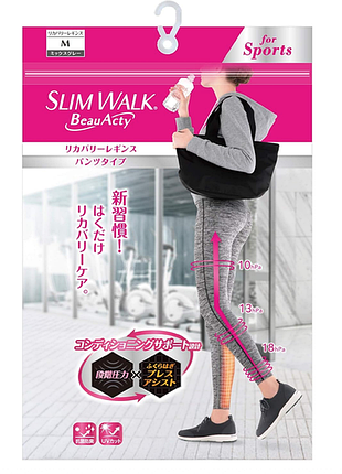 Компресійні спортивні легінси beauacty for sports slim walk (розмір м)