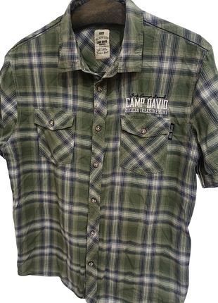 Літня сорочка з короткими рукавами, рубашка camp david