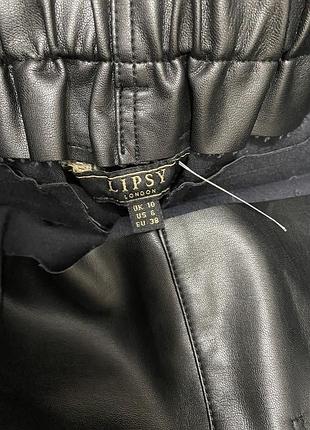 Штаны эко-кожа, кожаные штаны mom lipsy, р.m