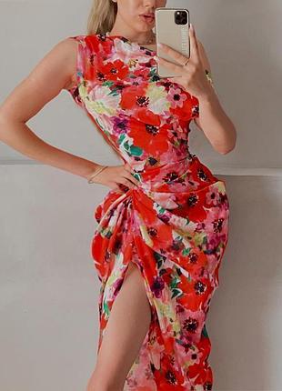 Распродажа платье prettylittlething миди драпировка