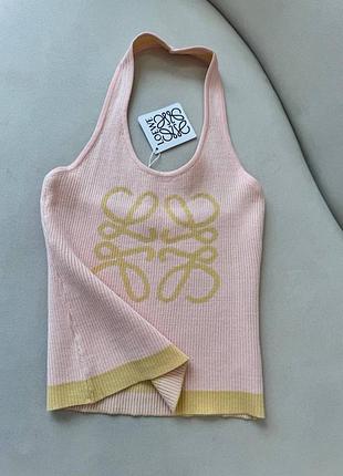 Топ вʼязка рожевий пудра