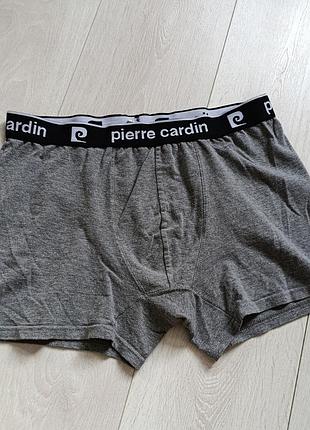 Трусы мужские серые базовые боксерки коттоновые pierre cardin l xl 12 14 40 42