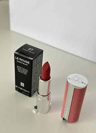 Givenchy le rouge sheer velvet lipstick помада для губ
