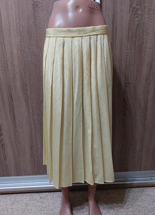 Жовта довга спідниця плісе s/m