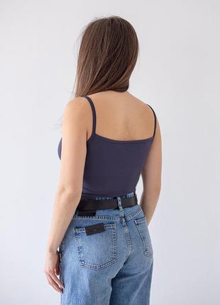 Женская майка в рубчик3 фото