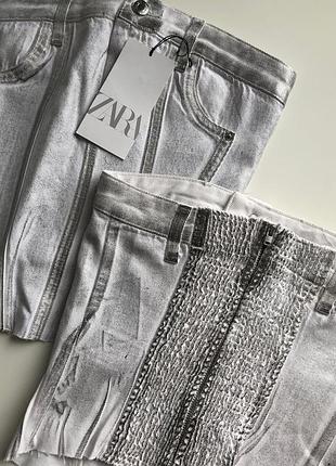 Джинсовий топ корсет zara