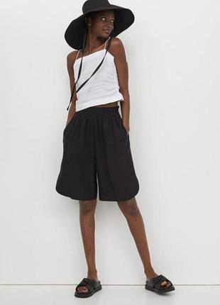 H&m білий лляний топ майка белый льняной топ майки