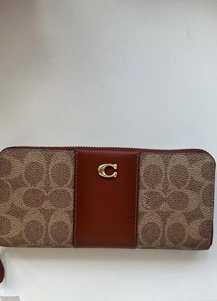 Гаманець брендовий coach large wallet  шкіра оригінал перша ліні