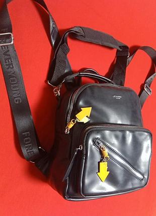 Рюкзак жіночий johnny екошкіра чорний 29/24/16