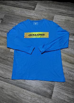 Чоловічий лонгслів jack &amp; jones з принтом розмір l-xl