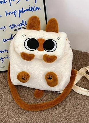 Рюкзак плюшевый детский котик