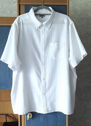 Тонкая, дышащая тениска, 56-58-60, хлопок, лён, george