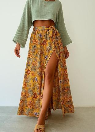 🌸 довга спідниця з розрізом від sunrise to moonshine