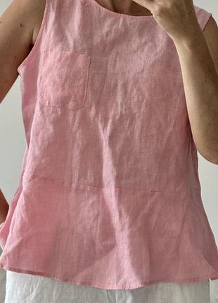 Блуза сорочка рубашка zara льон лляна