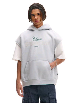 Жилет толстовка с капюшоном cropp 134de-09x light grey р.m
