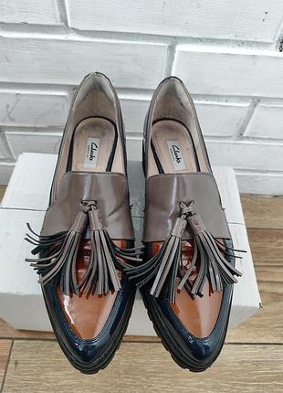 Лоферы туфли женские кожаные 41 размер clarks