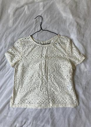 Футболка в мереживо, блуза s