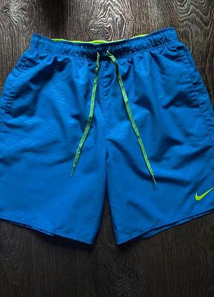 Голубые мужские спортивные шорты nike pro combat размер m