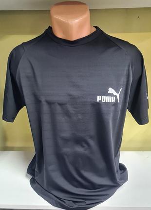 Футболка puma мужская черная, синтетическая футболка для спорта бега тренировок, спортивная футболка