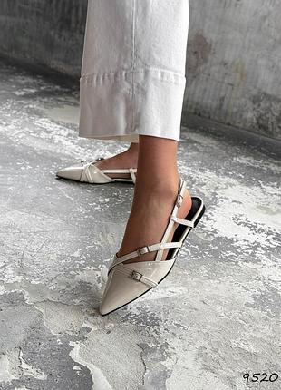 9520 туфлі слінгбеки, босоніжки лаковані