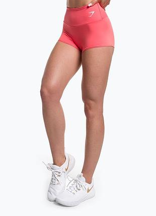 Gymshark training short красные розовые женские тренировочные шорты