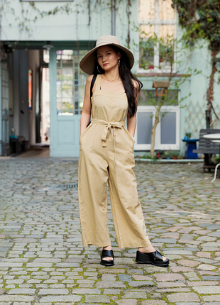 Льняной комбинезон uniqlo