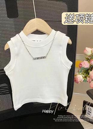 Майка трикотажна для дівчинки з ланцюжком