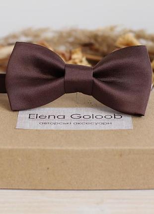 Кравватка-метелик « молочний шоколад»( шовк армані)