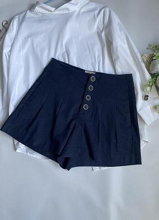 Жіночі шорти широкі віскоза і льон хс