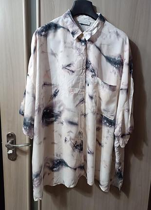 Рубашка рубашка короткий рукав большой размер