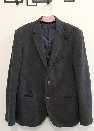 Стильний чоловічий піджак з вовни бренду george _ boston crew, 100% original, р. 48 (l)