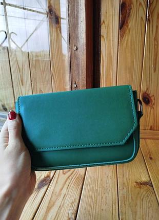 Зеленая сумочка кросс боди