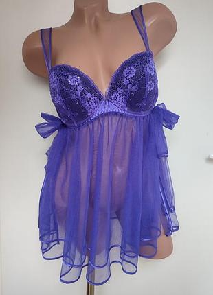 Бебидолл пеньюар с чашками пуш ап victoria’s secret.80c.