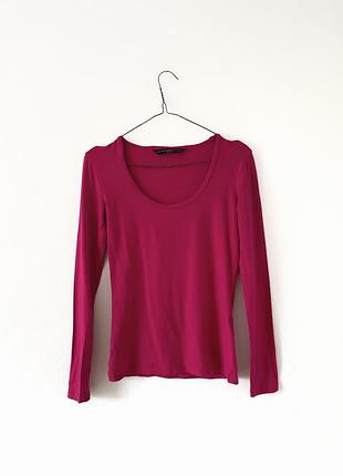 Розовый лонгслив с кругом вырезом philosophy blues original