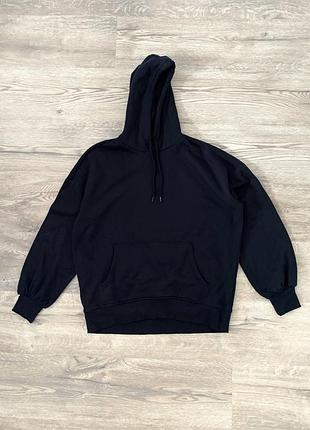 Худі оверсайз жіночий чорний базовий h&m