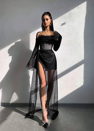 Платье сетка в цветах 🌺🌿 взрывная модель