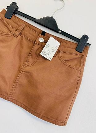 Джинсовая мини юбка h&m xs 3