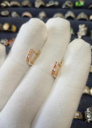 Сережки золото 585 проби