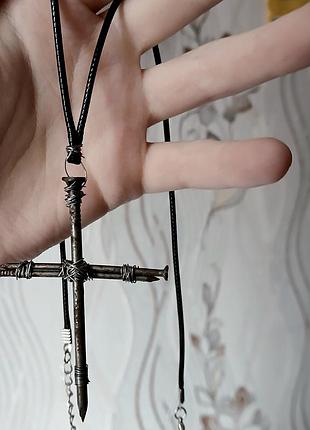 Подвеска крест ручная работа