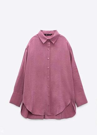 Zara рубашка свободная приятная p.xxl
