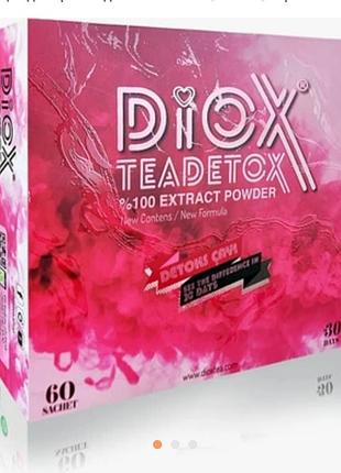 Detox tea diox - 60 пакетиків - оригінальний чай .3 фото