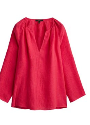 Блузка туника кофта лён батал новая massimo dutti р.52-54