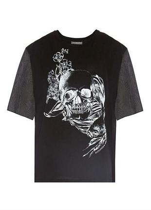 Alexander mcqueen оригинал женская футболка хлопок/шелк размер м