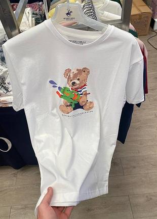 Футболка polo bear ralph lauren унісекс футболка з ведмедем